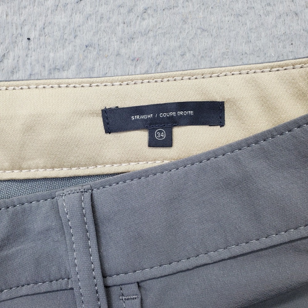 DOCKERS Pants Mens 34x32 Gray Straight‎ Fit Performance Security Pockets Hiking - Picture 8 of 11